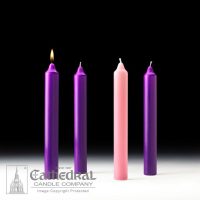 Advent Altar Candles | 3 Purple 1 Pink | 1-1/2 X 12